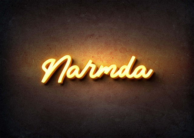 Free photo of Glow Name Profile Picture for Narmda