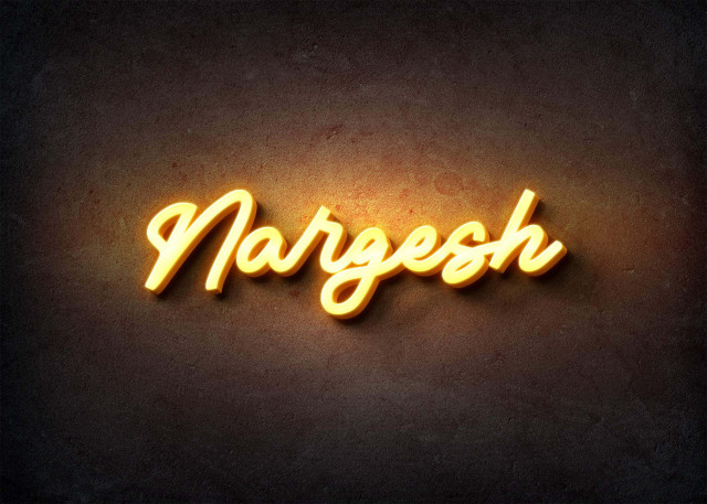 Free photo of Glow Name Profile Picture for Nargesh