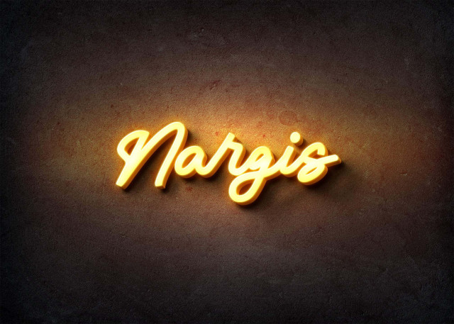 Free photo of Glow Name Profile Picture for Nargis