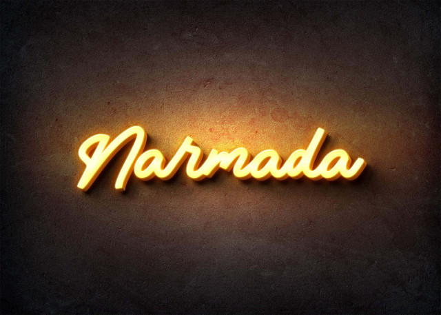 Free photo of Glow Name Profile Picture for Narmada