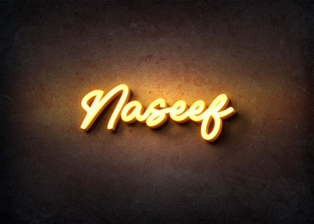 Free photo of Glow Name Profile Picture for Naseef
