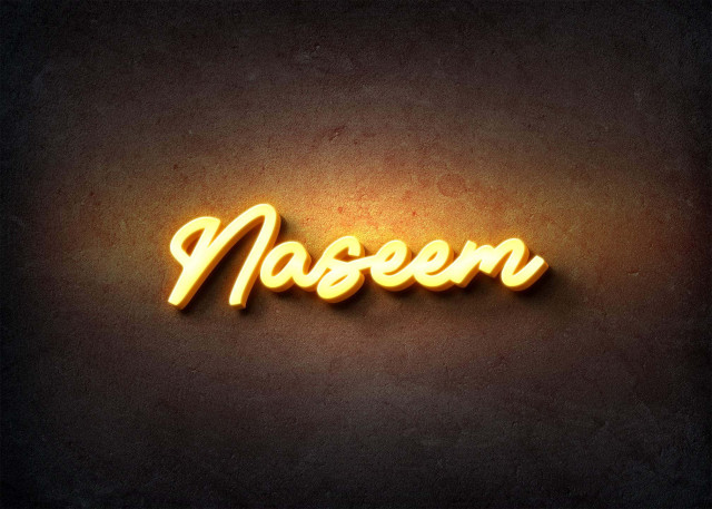 Free photo of Glow Name Profile Picture for Naseem
