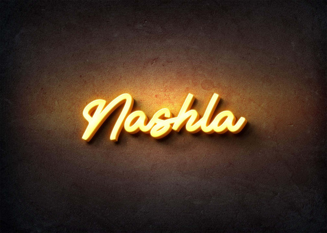 Free photo of Glow Name Profile Picture for Nashla