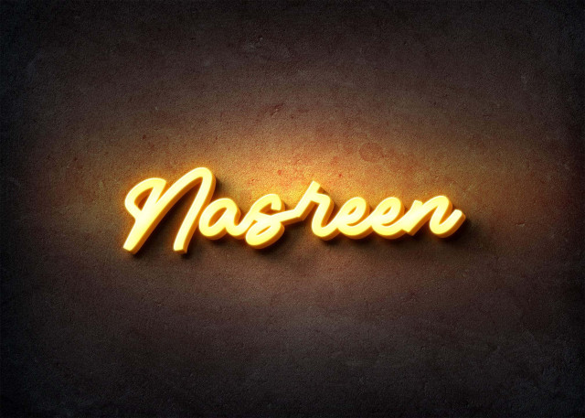 Free photo of Glow Name Profile Picture for Nasreen