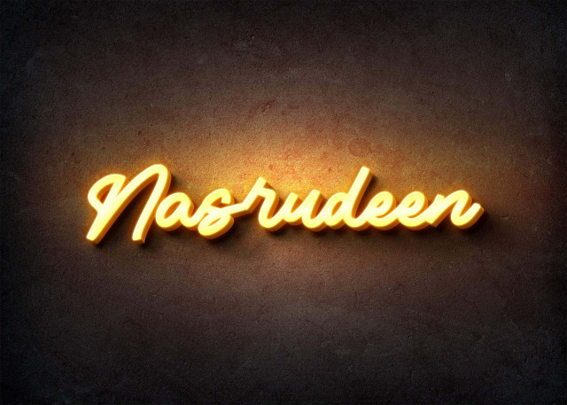 Free photo of Glow Name Profile Picture for Nasrudeen