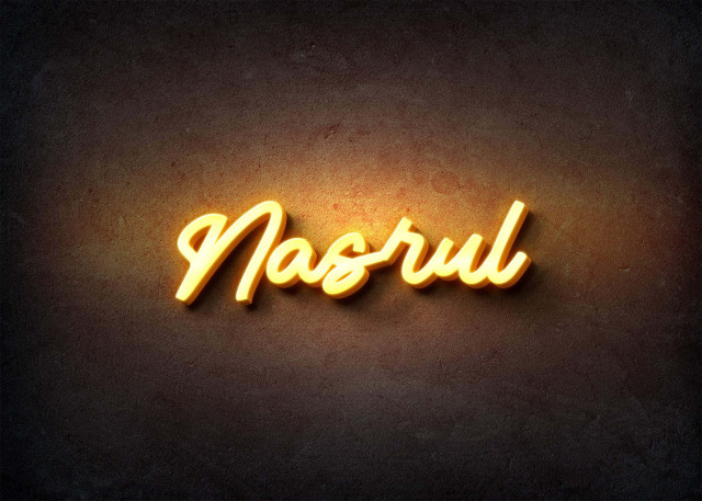 Free photo of Glow Name Profile Picture for Nasrul