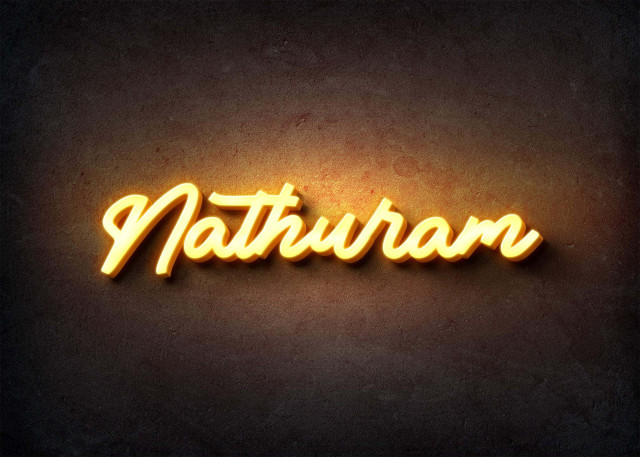 Free photo of Glow Name Profile Picture for Nathuram