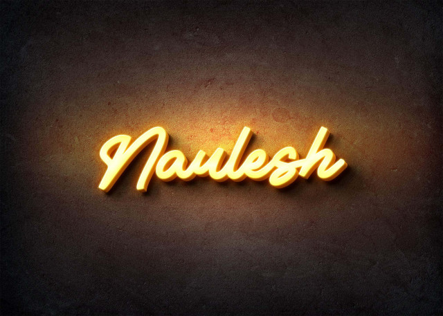 Free photo of Glow Name Profile Picture for Naulesh