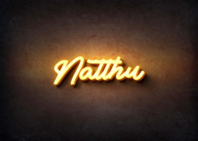 Free photo of Glow Name Profile Picture for Natthu