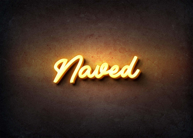 Free photo of Glow Name Profile Picture for Naved