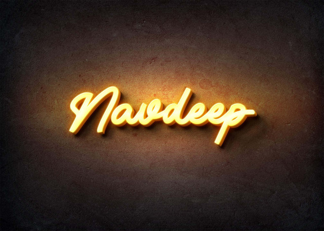 Free photo of Glow Name Profile Picture for Navdeep