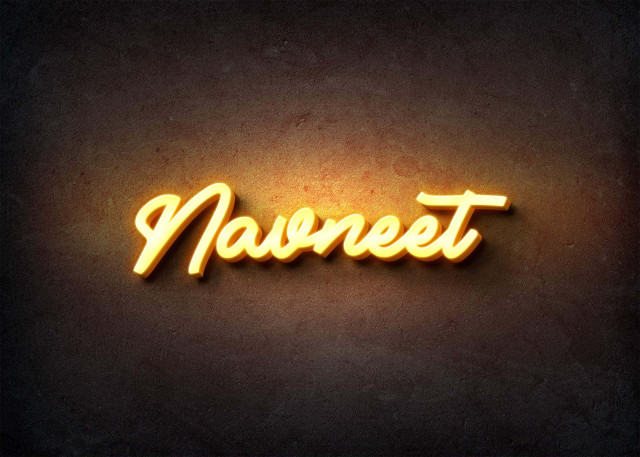Free photo of Glow Name Profile Picture for Navneet