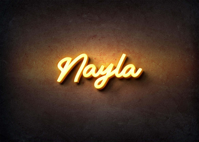 Free photo of Glow Name Profile Picture for Nayla