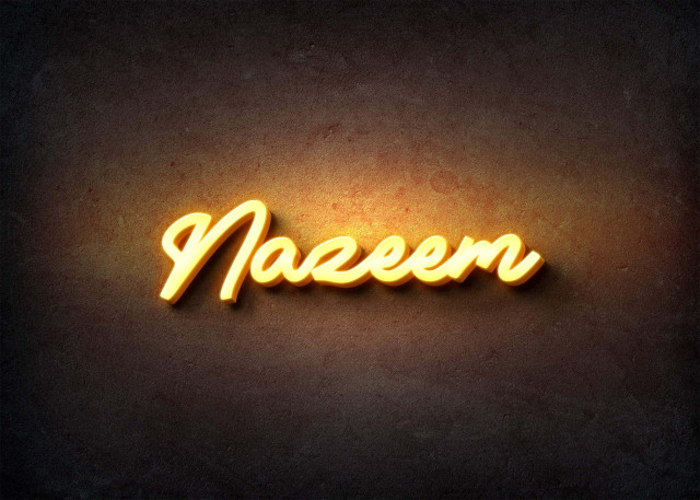 Free photo of Glow Name Profile Picture for Nazeem