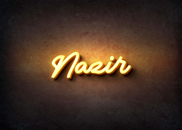 Free photo of Glow Name Profile Picture for Nazir