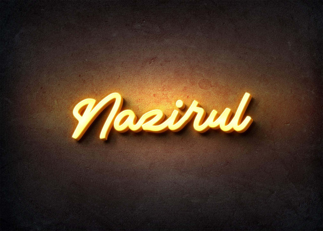 Free photo of Glow Name Profile Picture for Nazirul