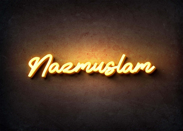 Free photo of Glow Name Profile Picture for Nazmuslam