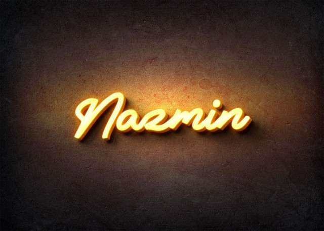 Free photo of Glow Name Profile Picture for Nazmin