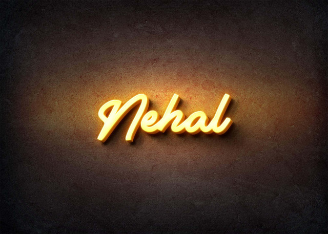 Free photo of Glow Name Profile Picture for Nehal