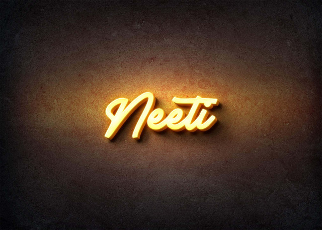 Free photo of Glow Name Profile Picture for Neeti