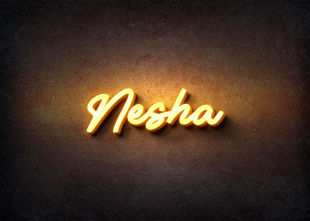 Free photo of Glow Name Profile Picture for Nesha