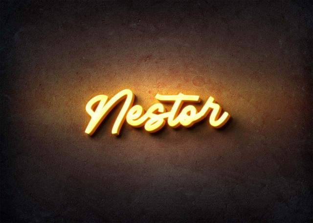 Free photo of Glow Name Profile Picture for Nestor