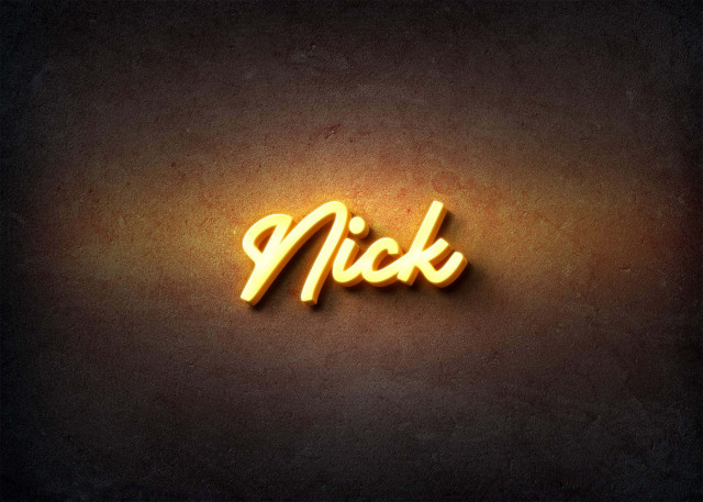 Free photo of Glow Name Profile Picture for Nick