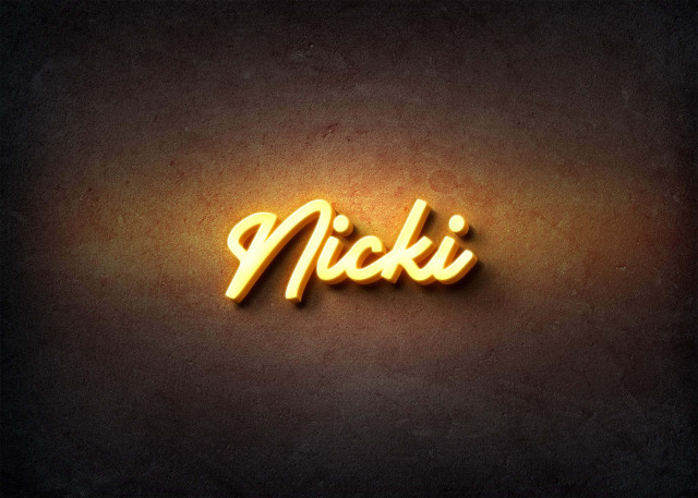 Free photo of Glow Name Profile Picture for Nicki