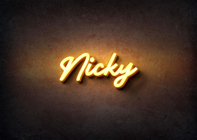 Free photo of Glow Name Profile Picture for Nicky