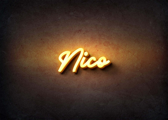 Free photo of Glow Name Profile Picture for Nico