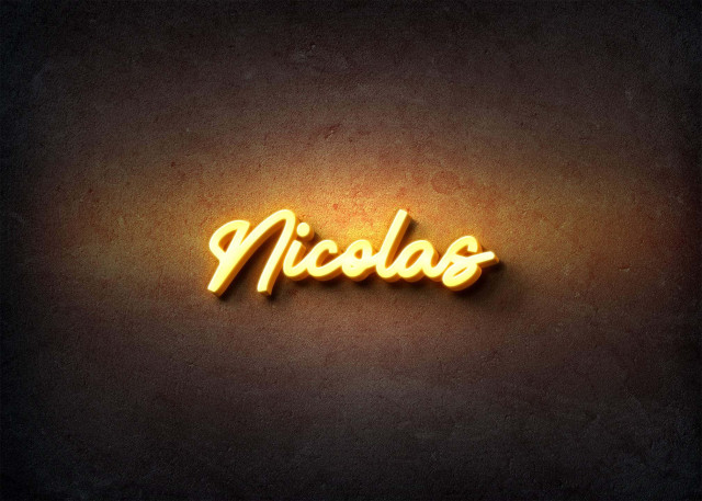 Free photo of Glow Name Profile Picture for Nicolas
