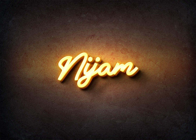 Free photo of Glow Name Profile Picture for Nijam