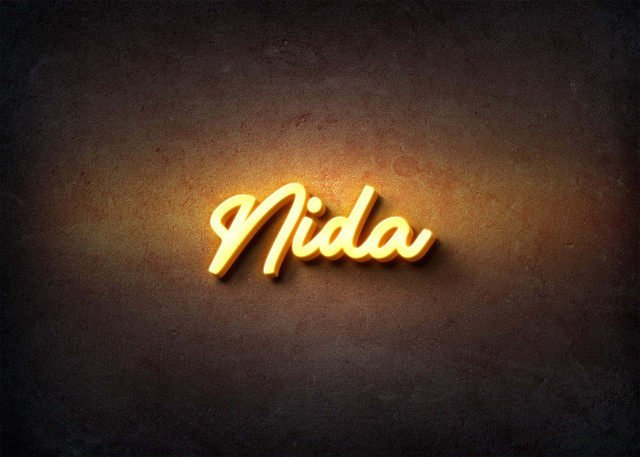 Free photo of Glow Name Profile Picture for Nida
