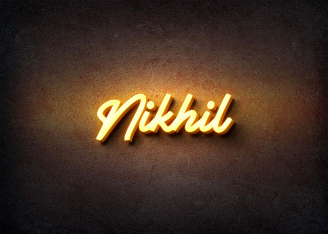 Free photo of Glow Name Profile Picture for Nikhil