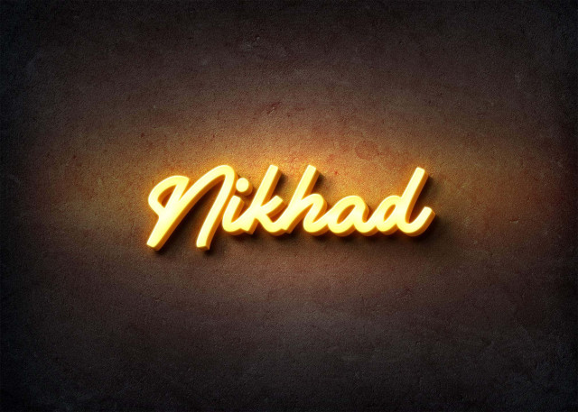 Free photo of Glow Name Profile Picture for Nikhad