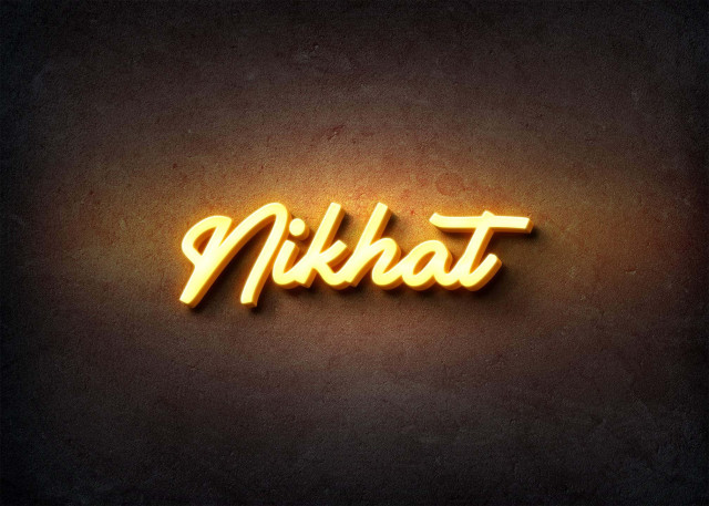 Free photo of Glow Name Profile Picture for Nikhat
