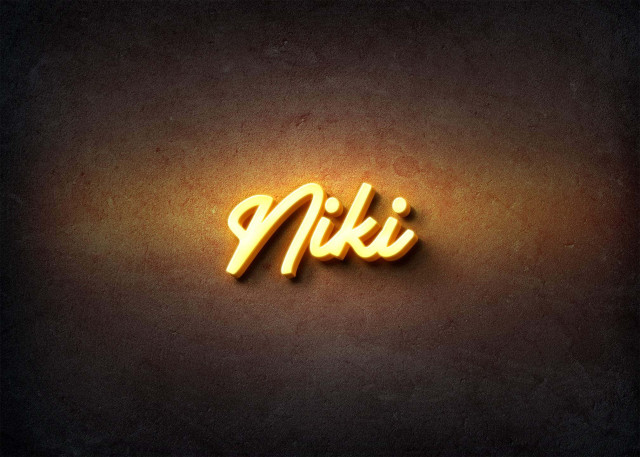 Free photo of Glow Name Profile Picture for Niki