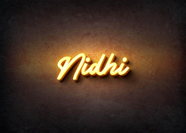 Free photo of Glow Name Profile Picture for Nidhi