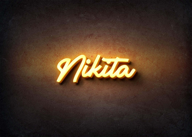 Free photo of Glow Name Profile Picture for Nikita