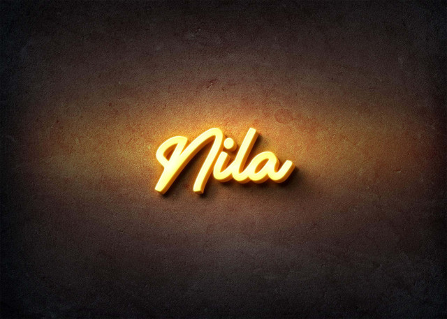 Free photo of Glow Name Profile Picture for Nila