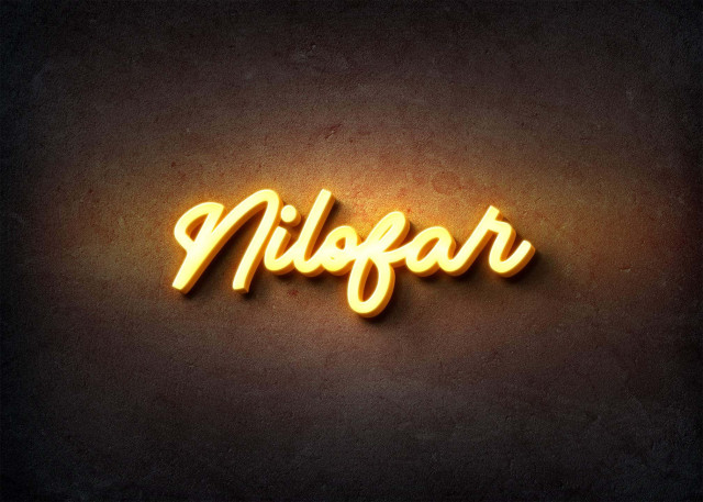 Free photo of Glow Name Profile Picture for Nilofar