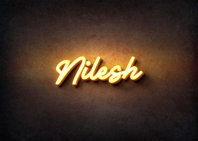 Free photo of Glow Name Profile Picture for Nilesh