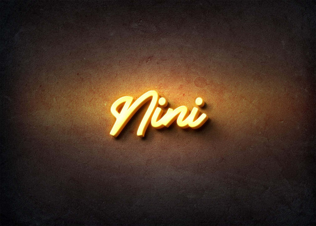 Free photo of Glow Name Profile Picture for Nini