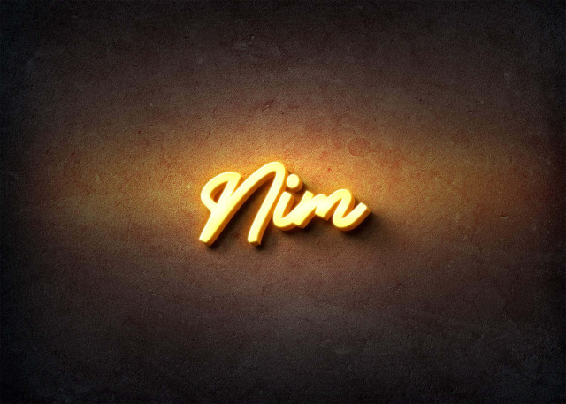 Free photo of Glow Name Profile Picture for Nim
