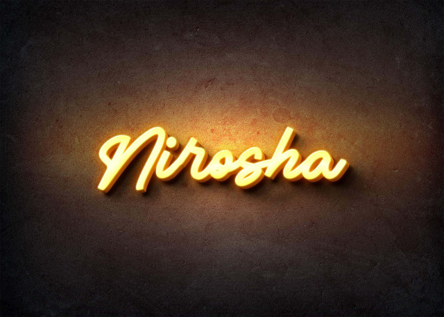 Free photo of Glow Name Profile Picture for Nirosha