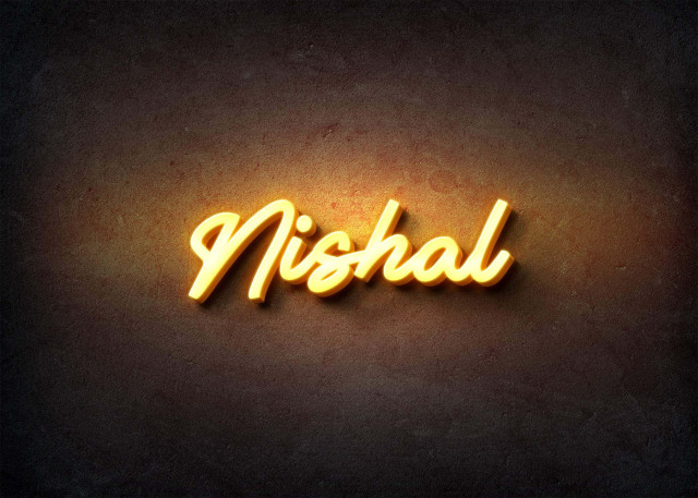 Free photo of Glow Name Profile Picture for Nishal