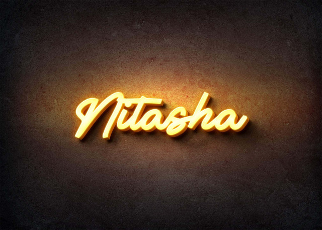 Free photo of Glow Name Profile Picture for Nitasha