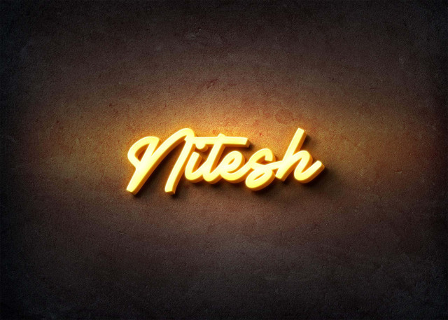 Free photo of Glow Name Profile Picture for Nitesh