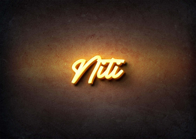 Free photo of Glow Name Profile Picture for Niti