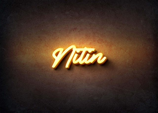 Free photo of Glow Name Profile Picture for Nitin